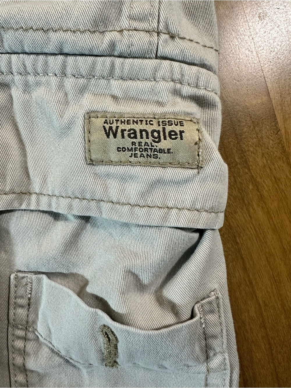 Wrangler Cargo Shorts Men’s Size 36 Khaki Beige Utility Cotton Hiking - Picture 5 of 9